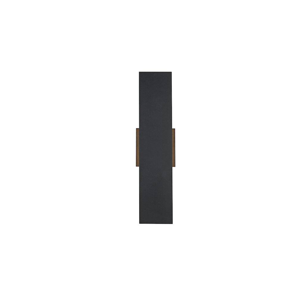 Back. Elegant Lighting - Waylen 4.5 x 18 inch Outdoor Wall Sconce in Black - Black.