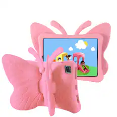 Front. Dteck - For Apple iPad (A16) 11" 2025 /10th Gen 2022 Kid Case Butterfly Kickstand Light EVA Full Body Drop Protective Cover - Pink.