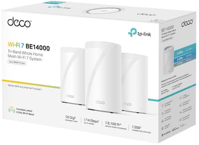 TP Link Deco 7 Pro BE14000 Tri Band Wi Fi 7 Whole Home Mesh Router TP Link Deco 7 Pro BE14000 Tri Band Wi Fi 7 Whole Home Mesh Router