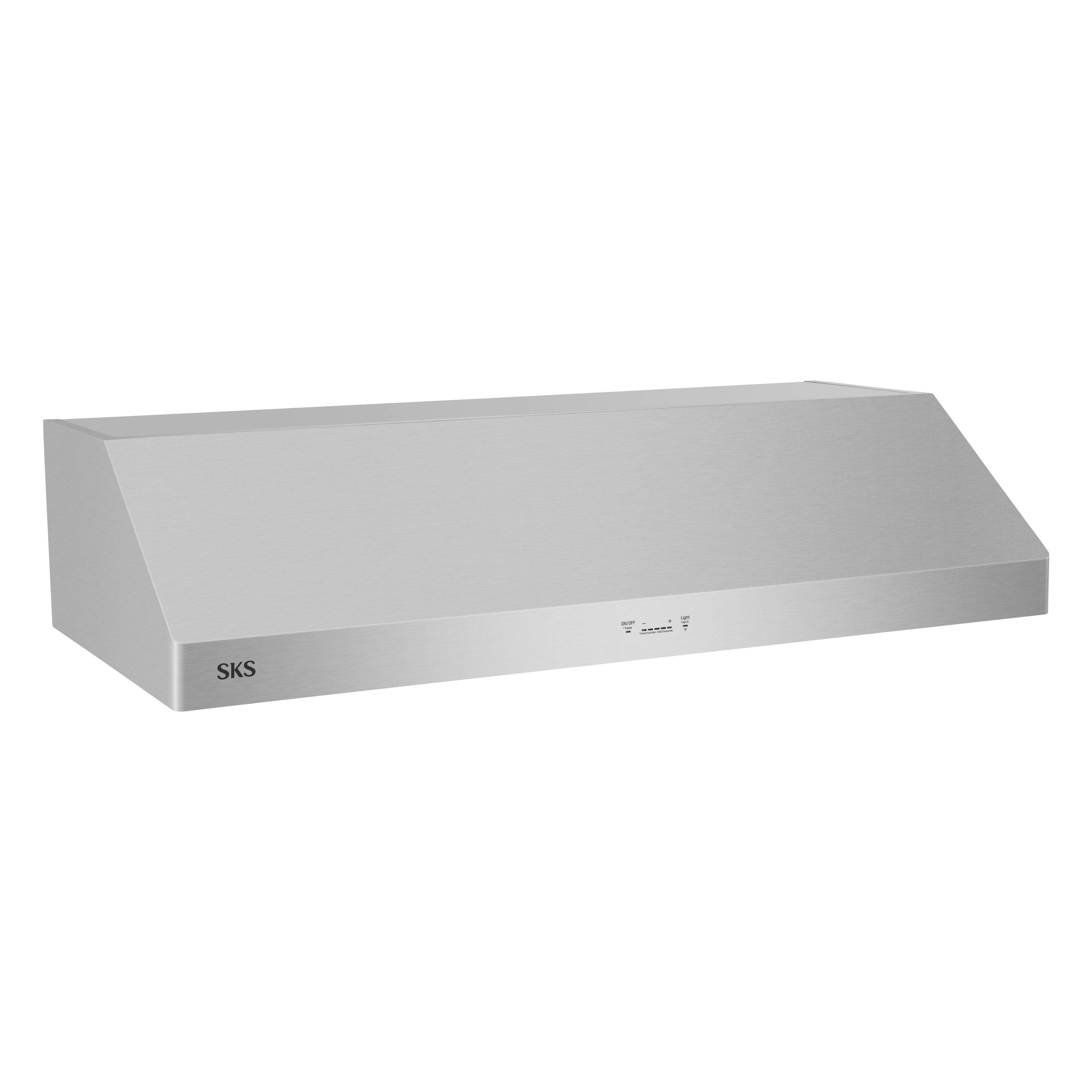 Alt View 2. SKS - 48-inch Pro-Style Externally Vented Range Hood with SmartThinQ Technology - Stainless Steel.