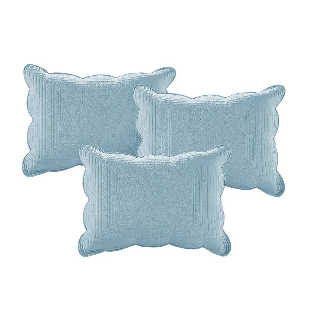 Alt View 4. Gracie Mills - Gracie Mills Paloma 6 Piece Reversible Scalloped Edge Daybed Cover Set - Blue.