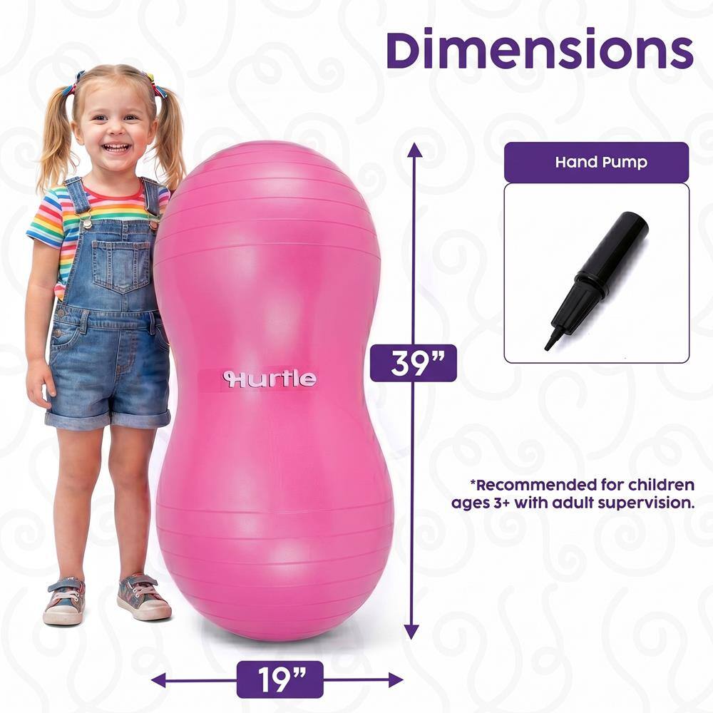 Dimensions:  
- Height: 39"  
- Width: 19"  

Hand Pump  

*Recommended for children ages 3+ with adult supervision.