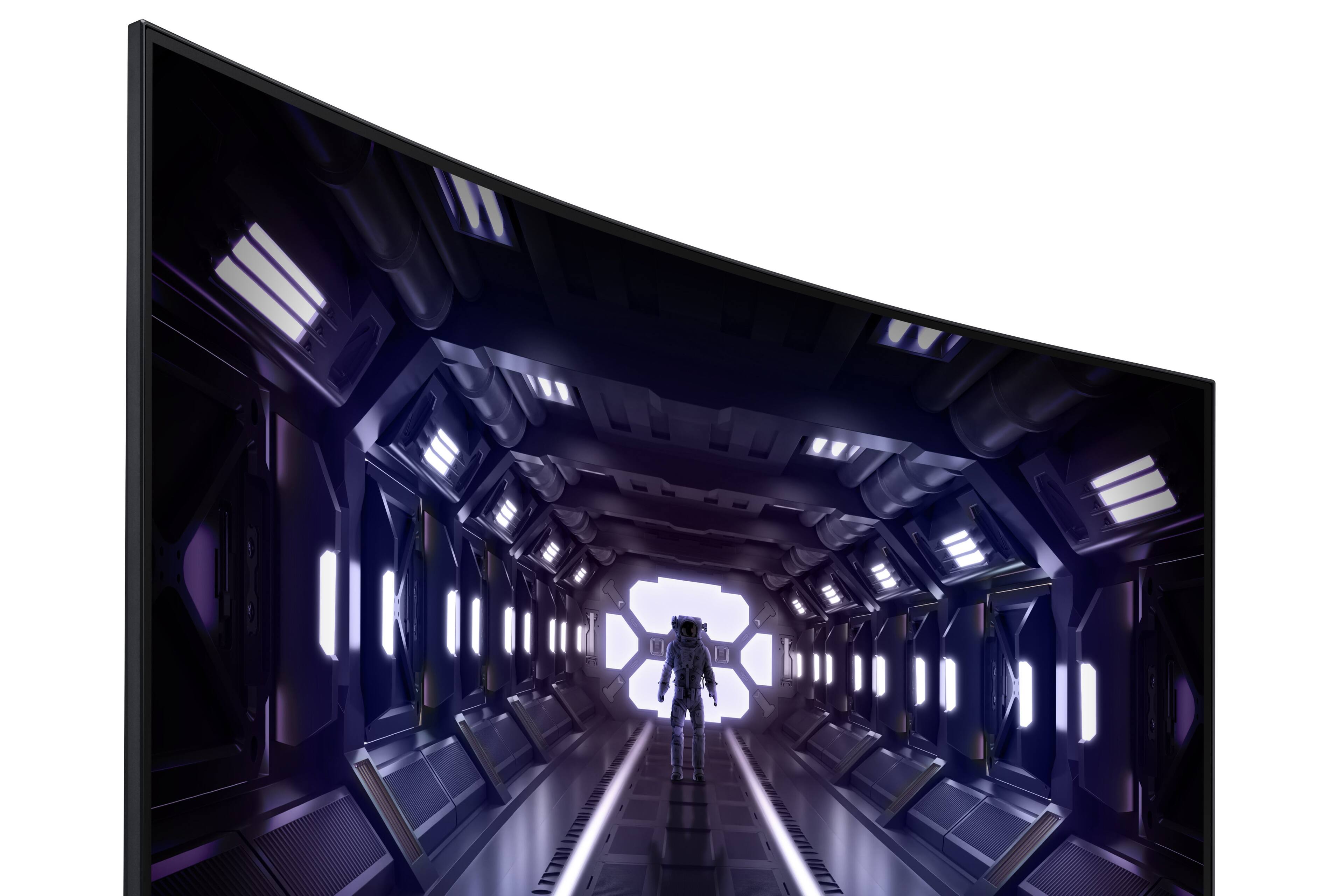 Alt View 24. Samsung - Odyssey G3 32" Curved FHD 1ms AMD FreeSync Premium Gaming Monitor - Black - Black.