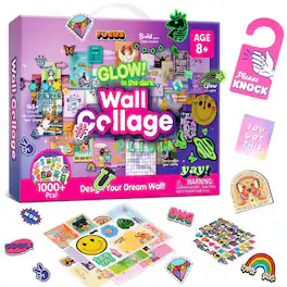 Joyfy - Wall Collage Kit for Teen & Tween Girls, Glow-in-the-Dark DIY Poster for Room Decor, Birthday Gift Idea for Kids Age 8+ - Multicolored