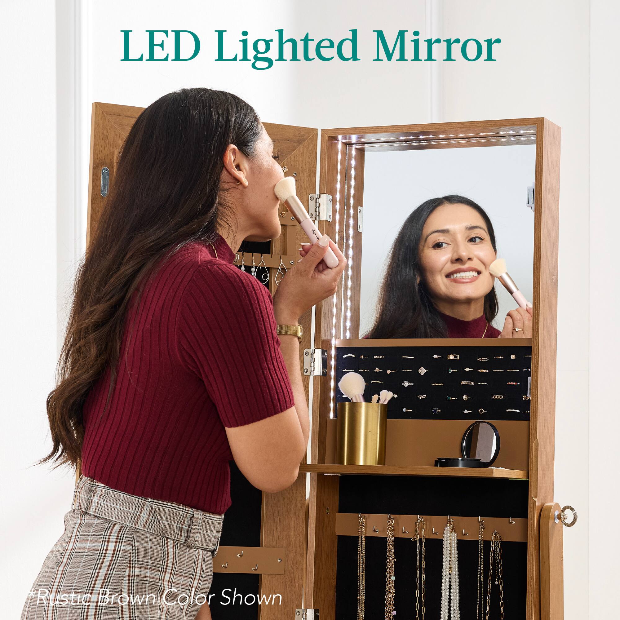 LED Lighted Mirror

Rustic Brown Color Shown