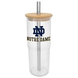 Logo Brands - Notre Dame Fighting Irish 24oz. Glass Tumbler - Multicolor