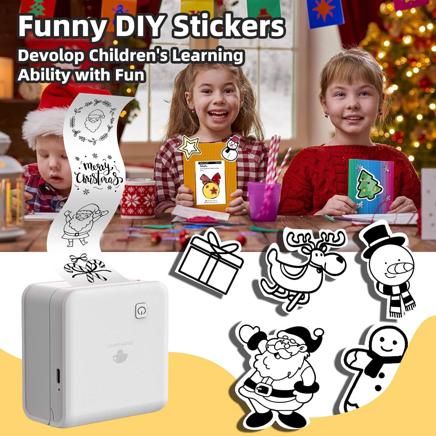 Funny DIY Stickers  
Develop Children's Learning Ability with Fun  

merry Christmas