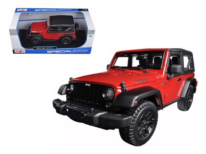 2014 Jeep Wrangler Willys Red 1/18 Diecast Model Car by Maisto price history on PriceWatchPro