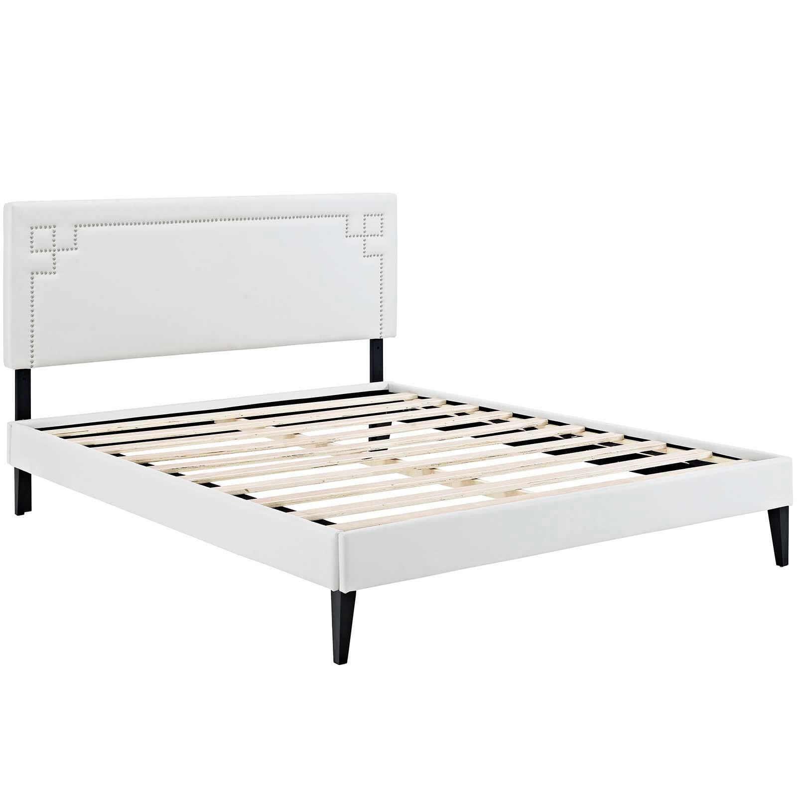 Left. Modway - June Wood Queen Platform Bed Frame - Black.