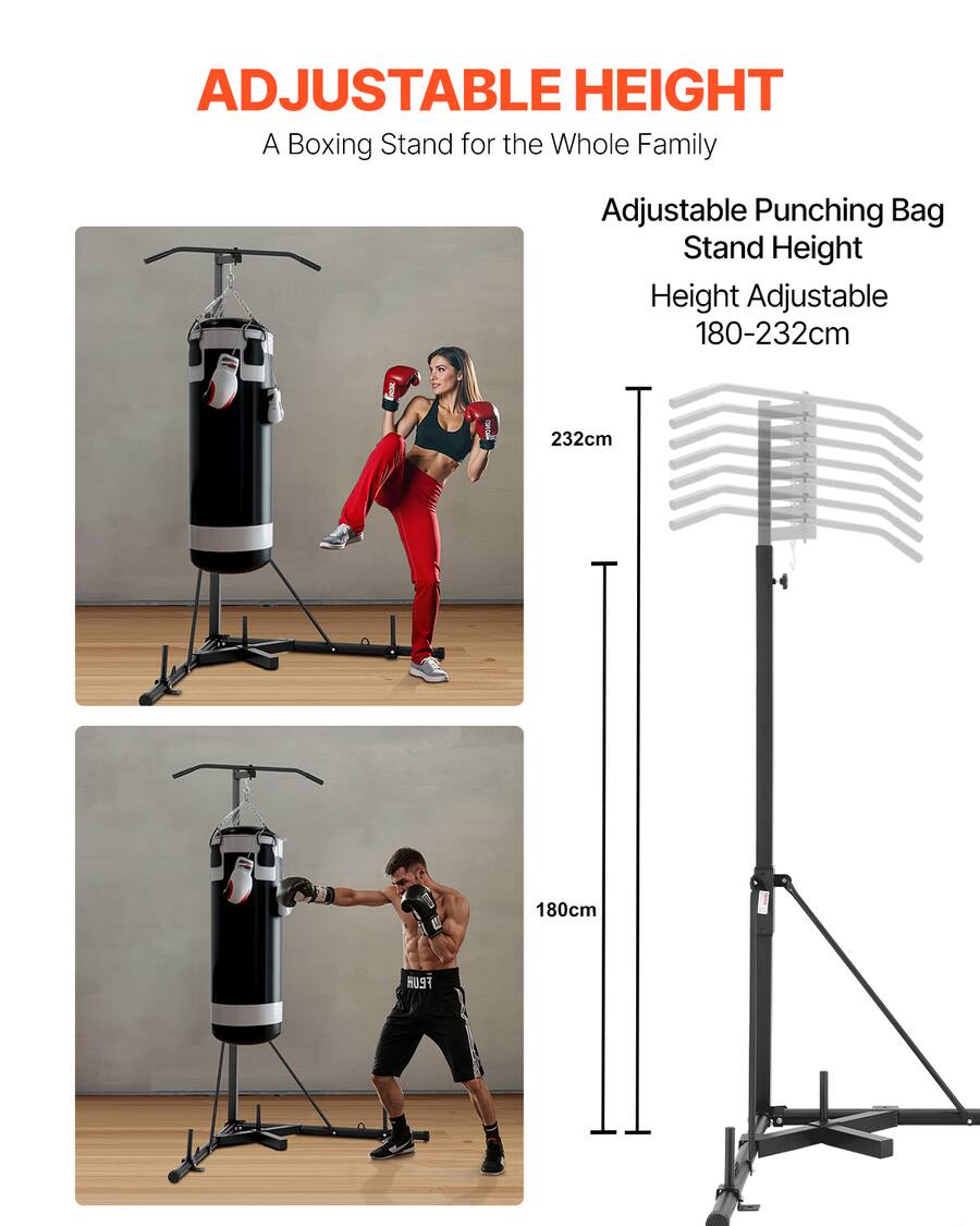 VEVOR in Punching Bag Stand, Steel Heavy Duty Workout