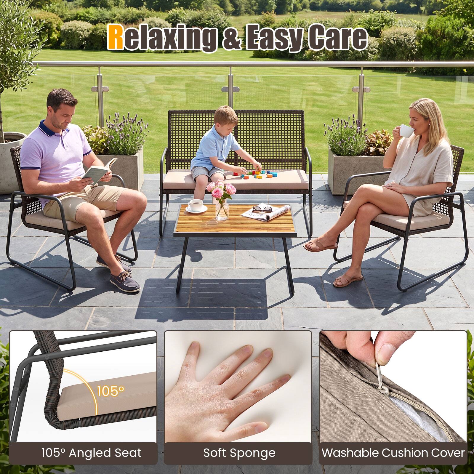 Relaxing & Easy Care

105° Angled Seat
Soft Sponge
Washable Cushion Cover