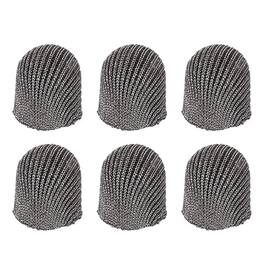 Unique Bargains - 6pcs 6mm Mesh Fiber Replacement Tips for Capacitive Stylus Pen for Tablets Phones - Gray