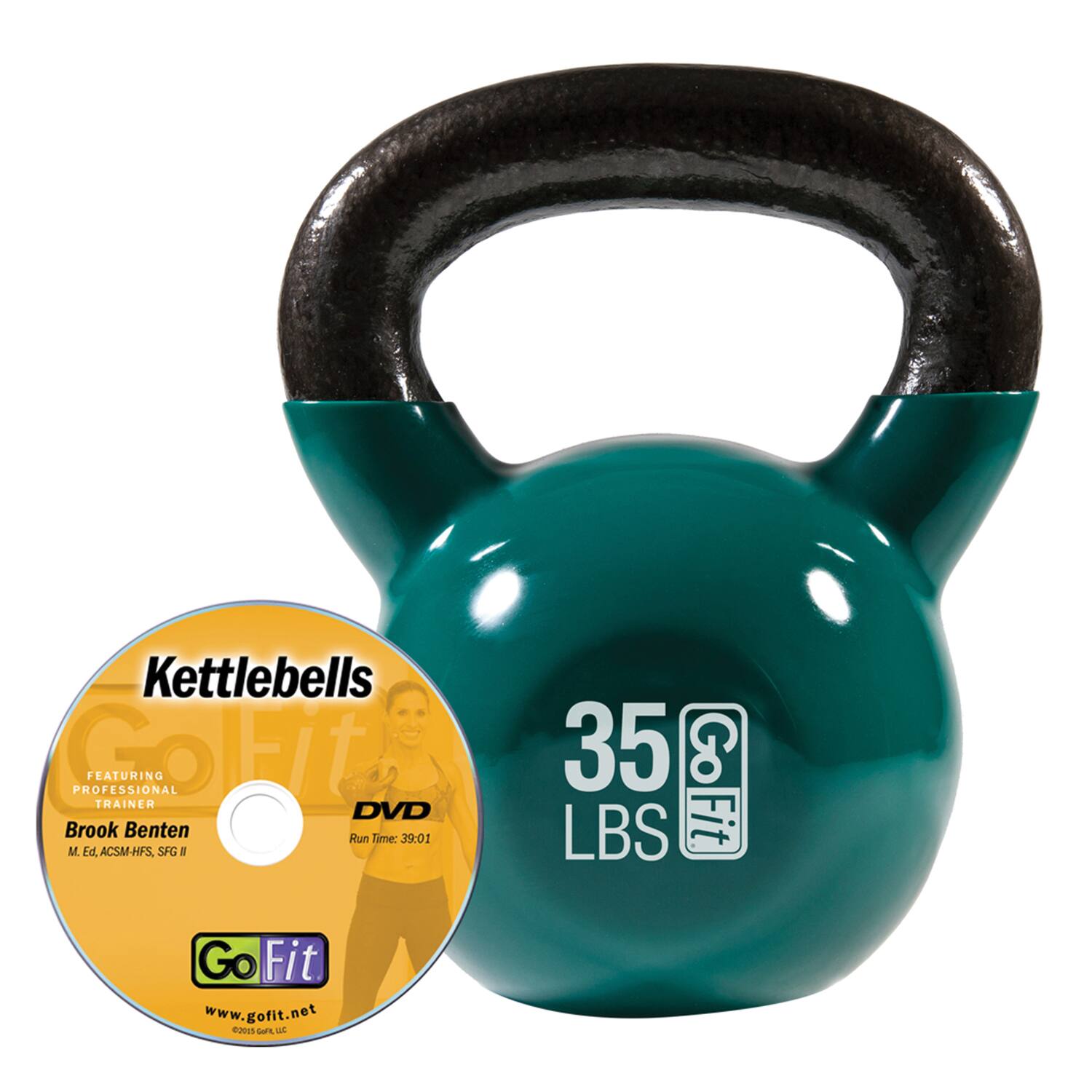 Kettlebells  
Gout PROFESSIONAL FEATURING TRAINER  
DVD  
Brook Benten  
Run Time: 39:01  
M. Ed. ACSM-HFS SFG II  
35 LBS  
Go Fit  
www.gofit.net  
©2011 Go Fit LLC