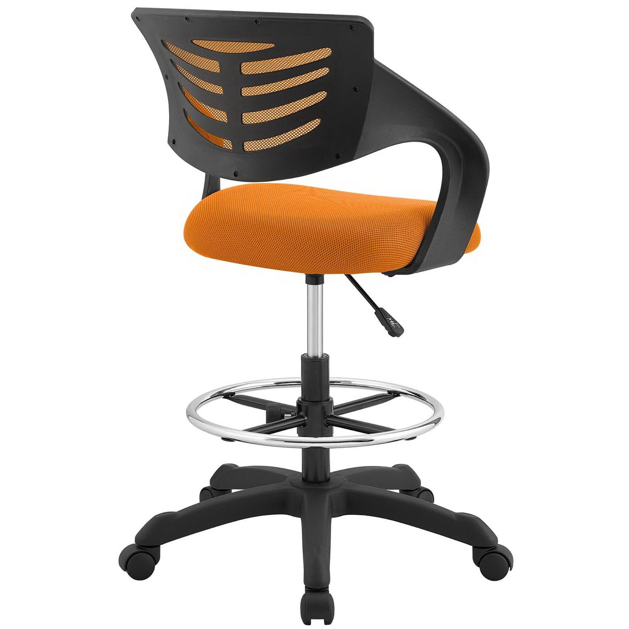 Left. Modway - Thrive Mesh Drafting Chair by Modway - Orange.