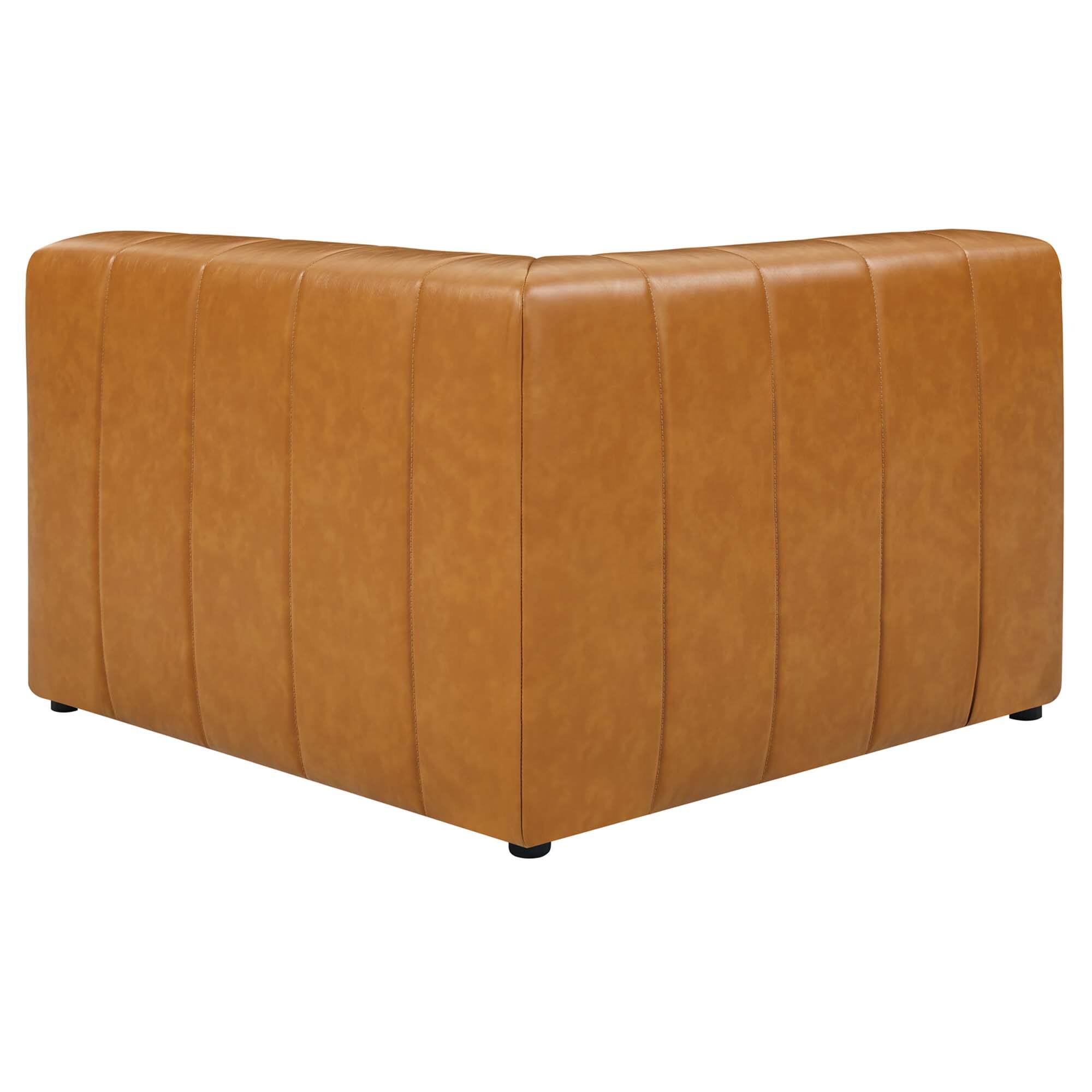 Back. Modway - Bartlett Vegan Leather Left-Arm Chair by Modway - Tan.
