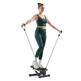 Sunny Health & Fitness - Smart Twist Stepper with Resistance Bands - Dark Gray