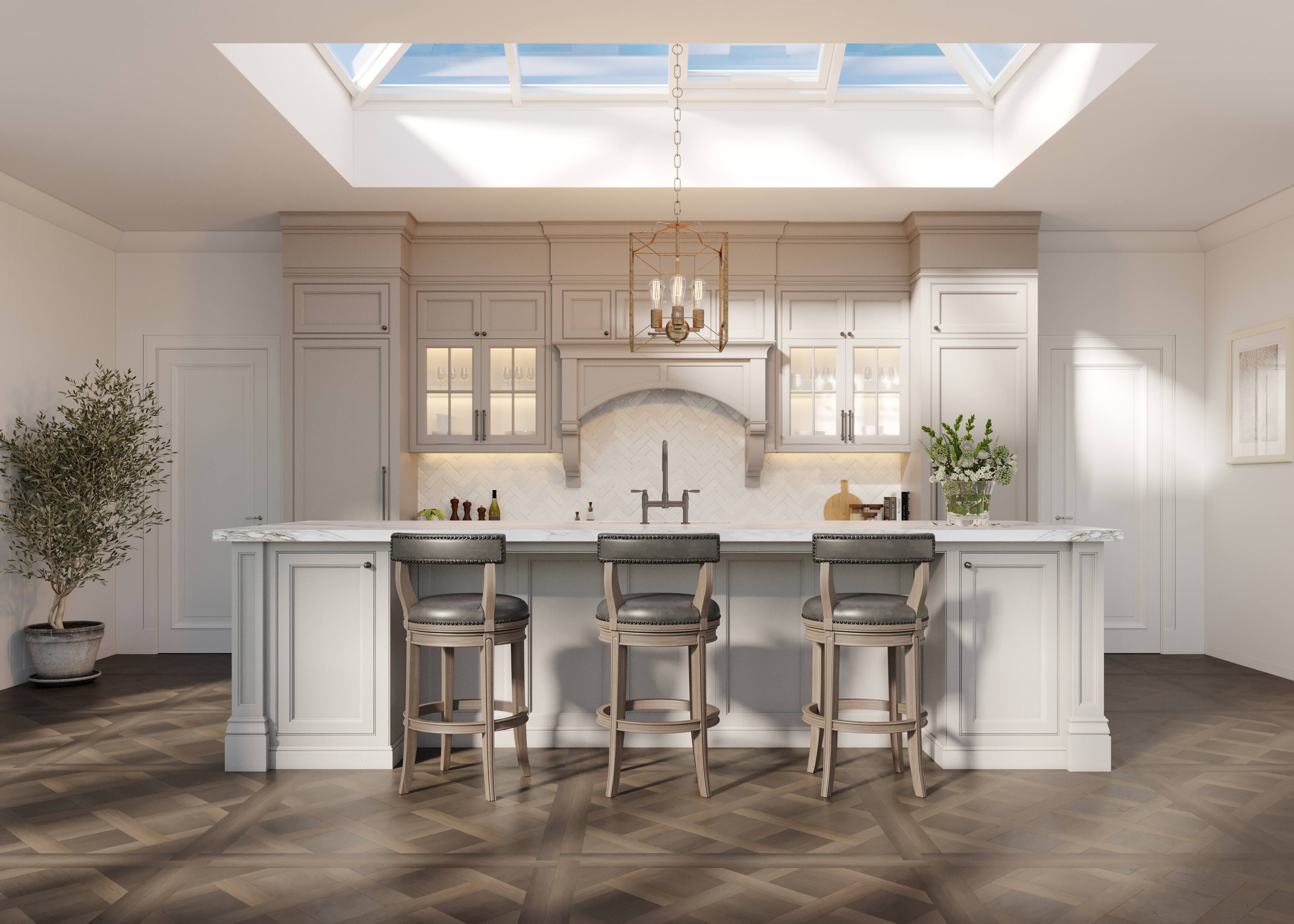 Alt View 2. Maven Lane - 31" Alexander Bar Stool in Reclaimed Oak Finish with Vegan Leather - Reclaimed Oak.