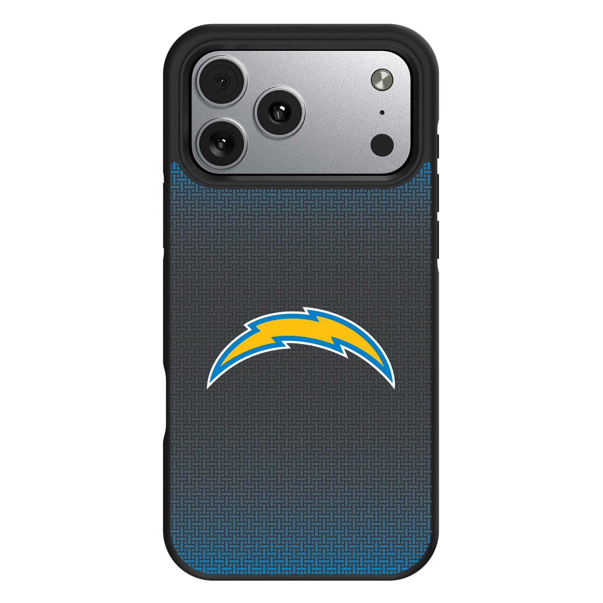 Front. Keyscaper - Los Angeles Chargers Bump Case with 8.2ft Drop Protection - 16 Plus - Black.