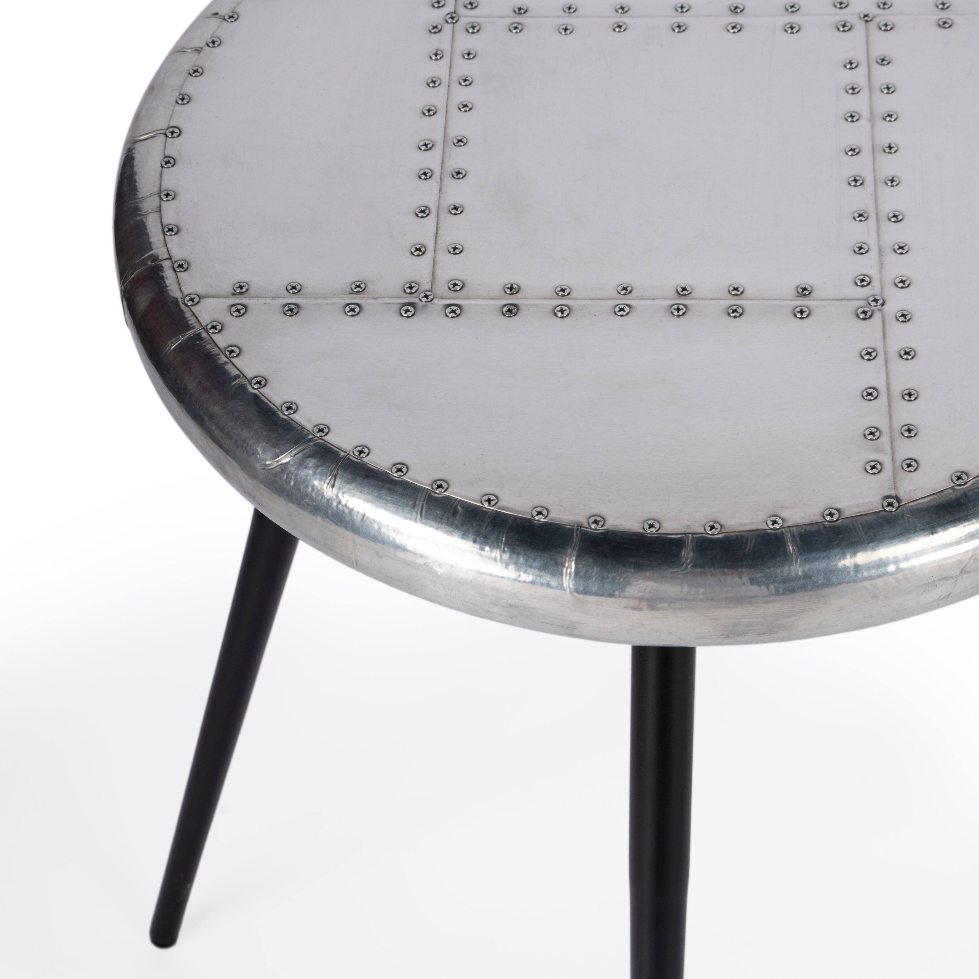 Alt View 3. Butler Specialty - Midway Aviator Metal Side Table - Silver.