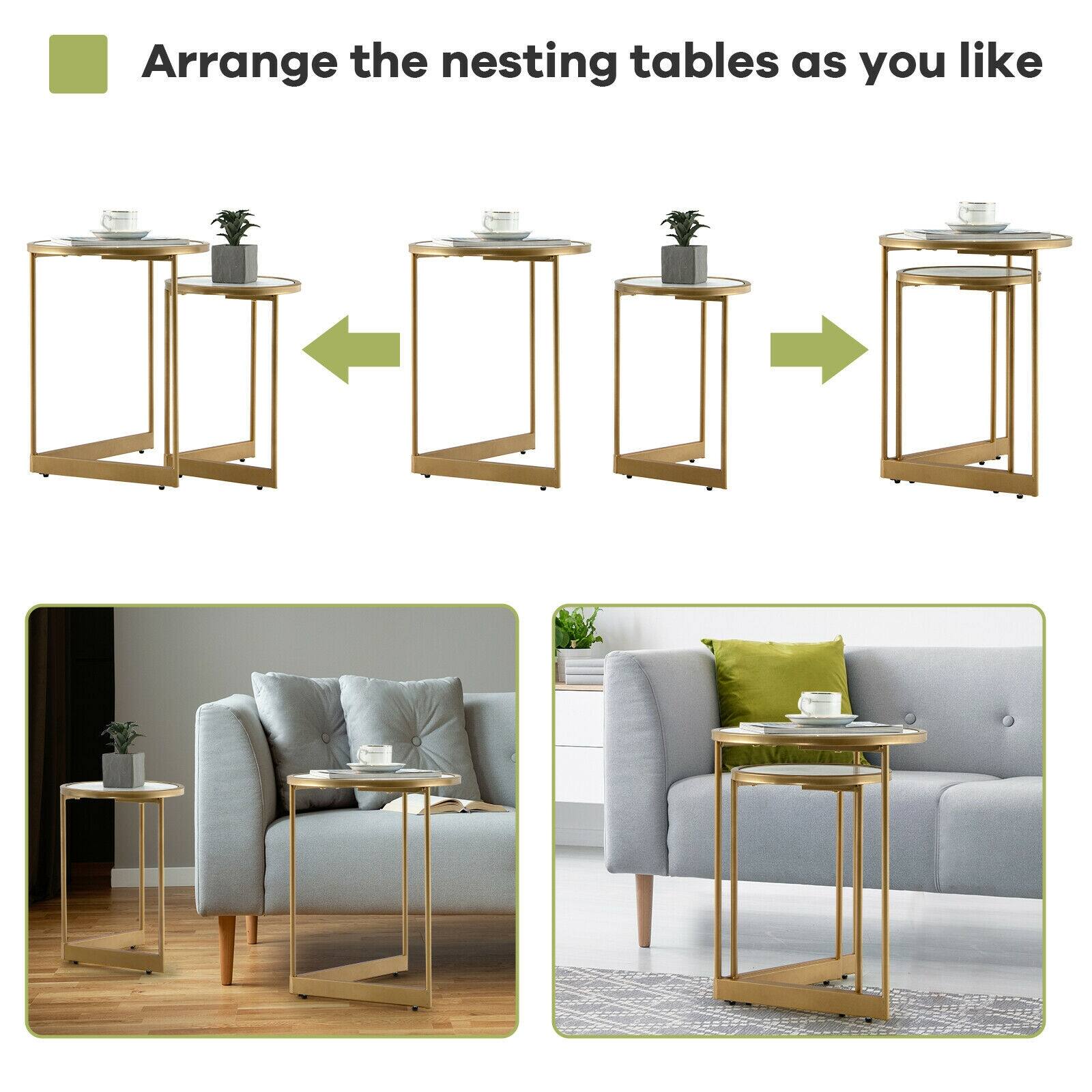 Arrange the nesting tables as you like