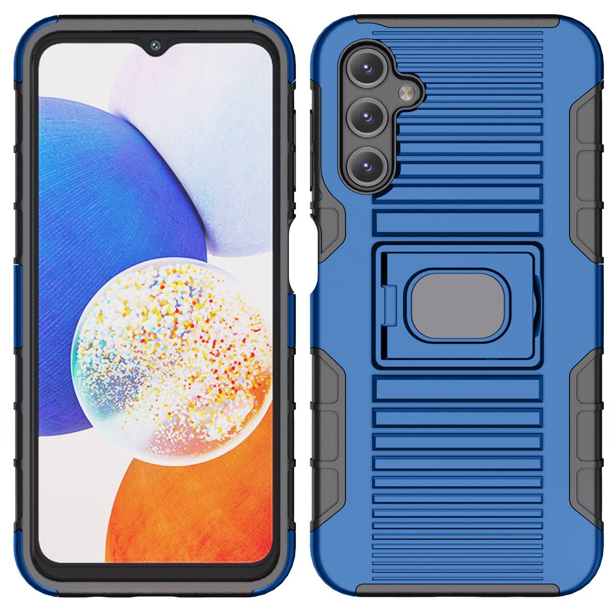 Alt View 9. Nakedcellphone - Case for Samsung Galaxy A14 5G Phone - Blue.