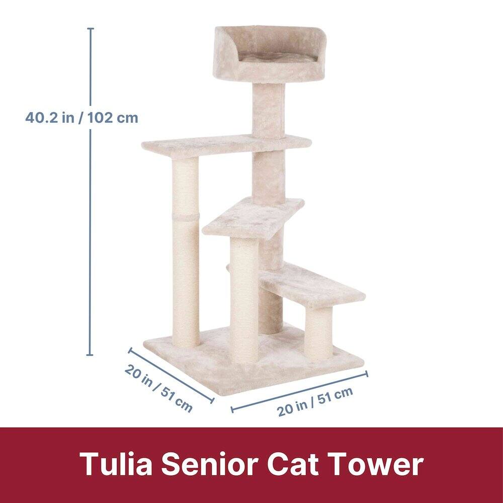 40.2 in / 102 cm  
20 in / 51 cm  
20 in / 51 cm  

Tulia Senior Cat Tower
