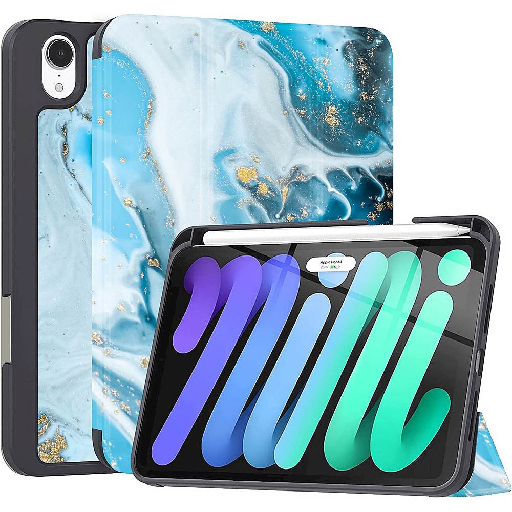 Alt View 11. SaharaCase - Folio Case for Apple iPad mini (A17 Pro) and Apple iPad mini (6th Generation 2021) - Blue Marble.