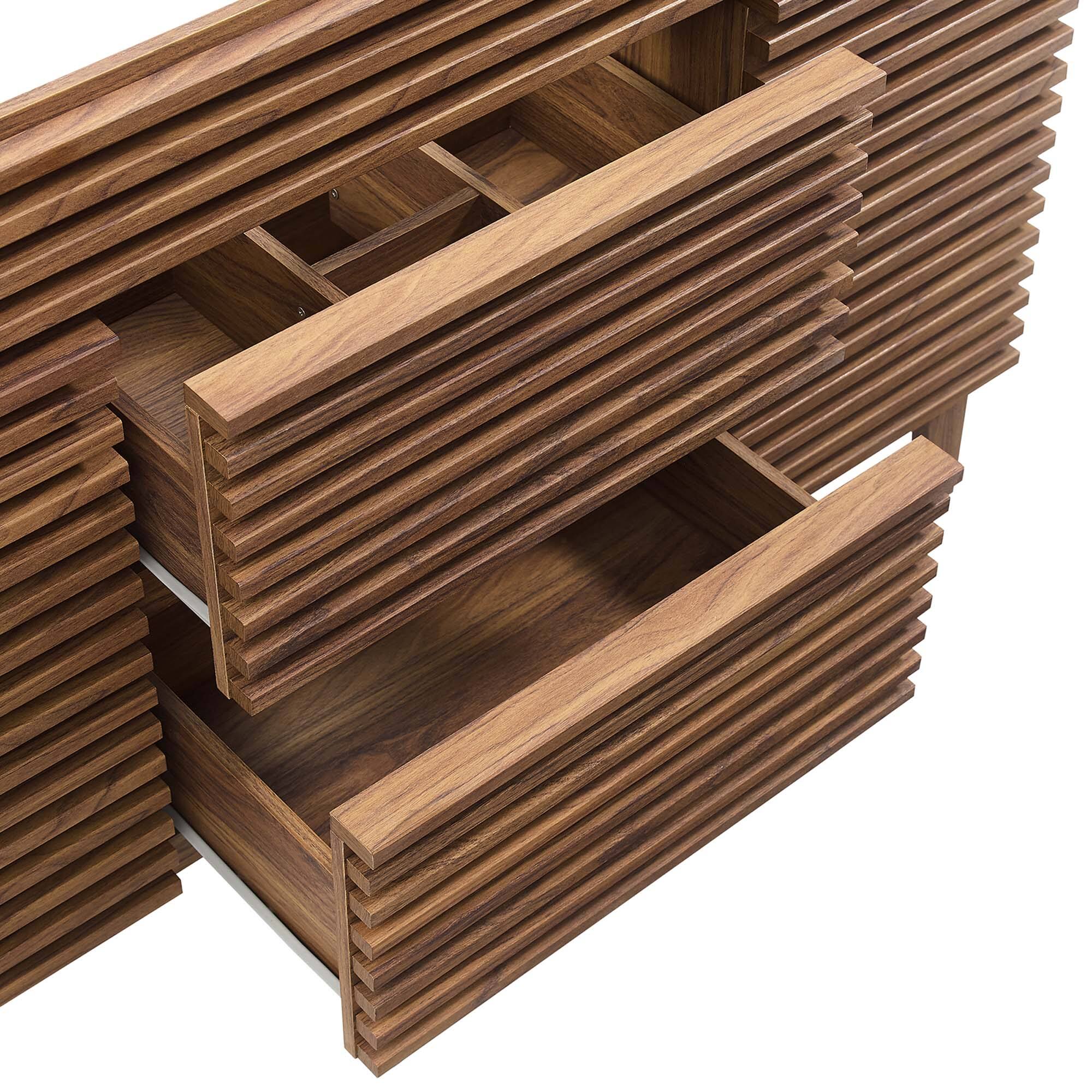 Alt View 6. Modway - Render 48" Bathroom Cabinet Basin Not Included by Modway - Walnut.