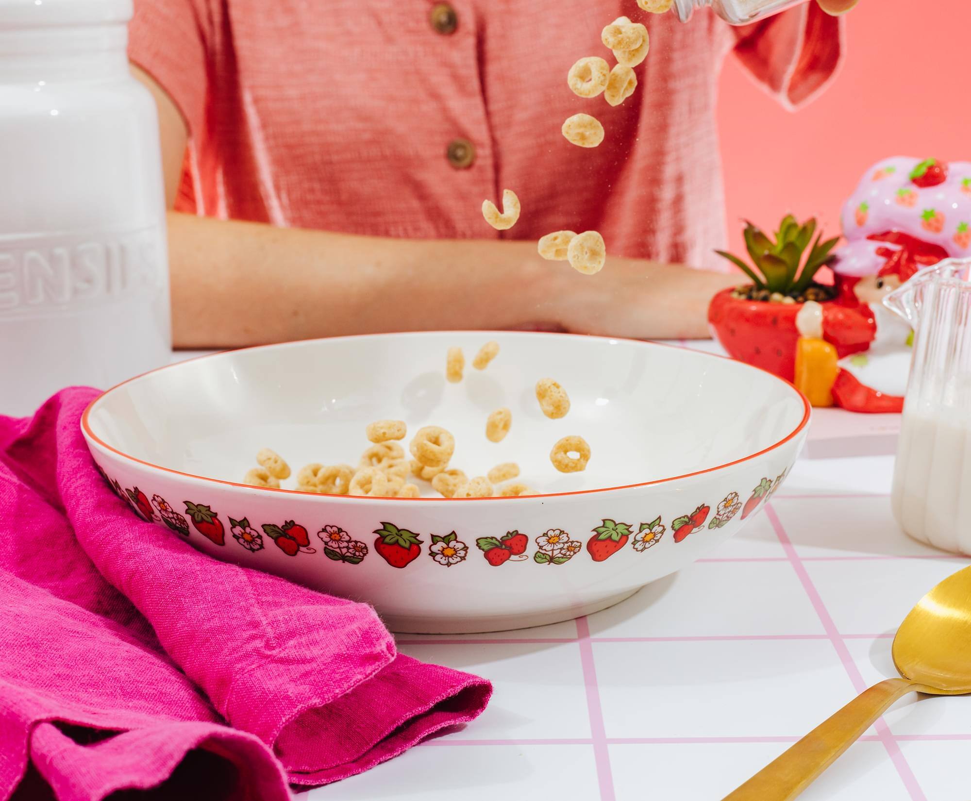 Alt View 5. Silver Buffalo - Strawberry Shortcake 9-Inch Ceramic Coupe Dinner Bowl - Multi-Colored.