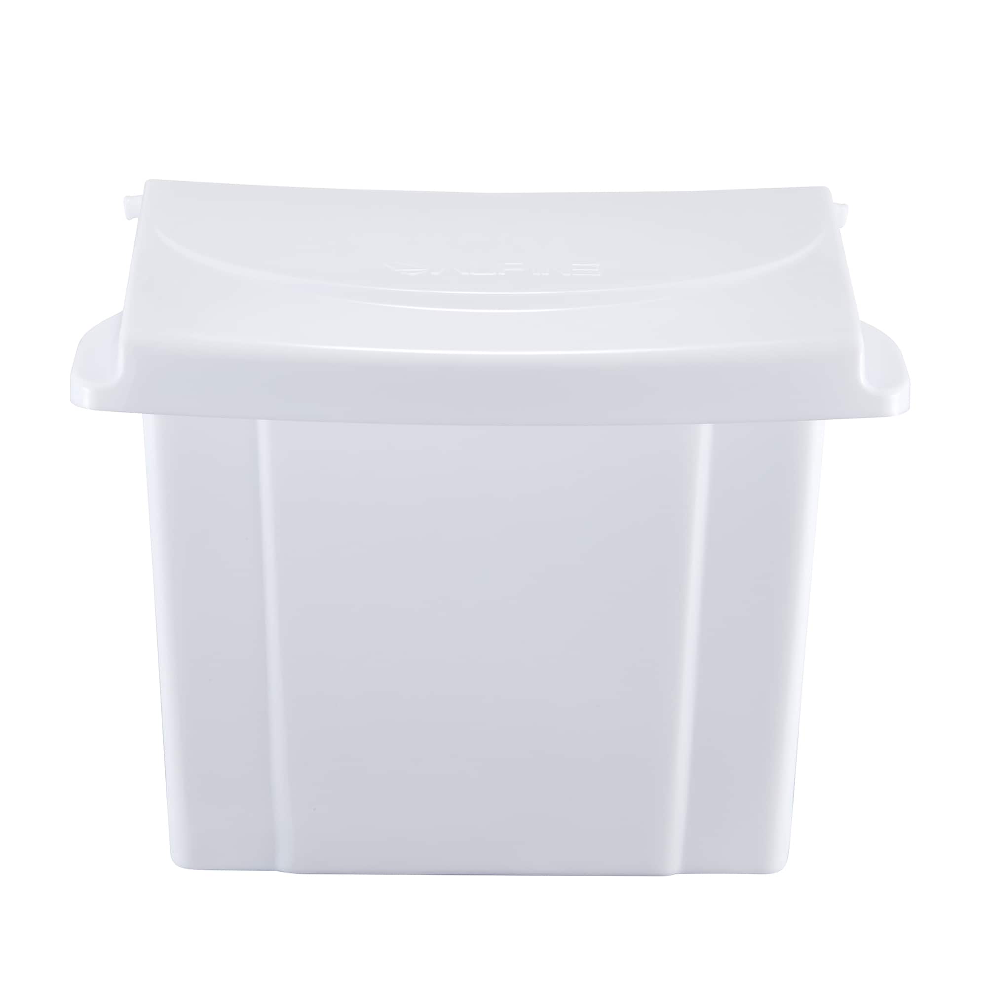 Alpine Industries - Plastic Sanitary Napkin Receptacle Trash Can - White