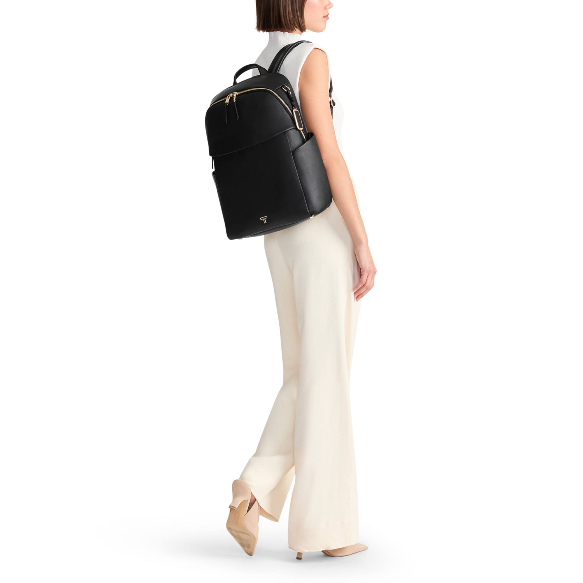 Alt View 13. TUMI - Voyageur Raina Backpack - Black / Light Gold.
