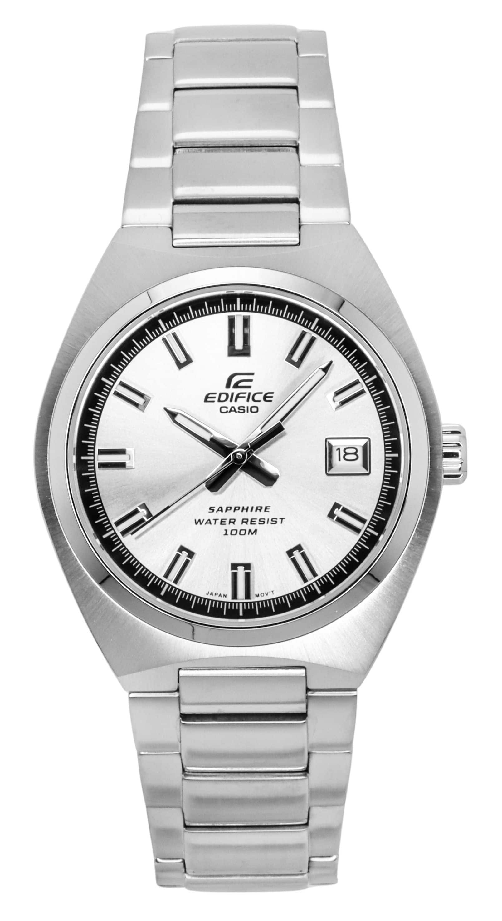 Casio - Edifice Analog Stainless Steel Dial Quartz EFB-109D-7AV 100M Men's Watch - Silver