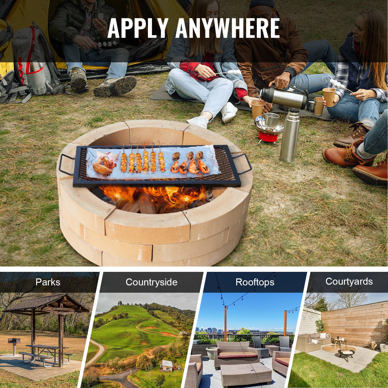 Parks, Countryside, Rooftops, Courtyards