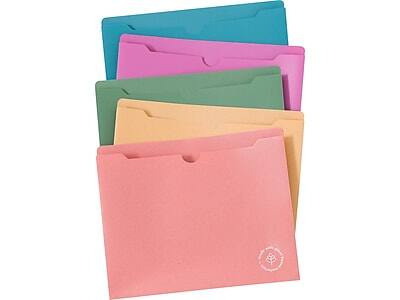 Alt View 2. U Brands -  U-Eco Plastic File Jackets, 1" Expansion, Letter Size, Assorted Colors, 10/Pack  - Assorted Colors.