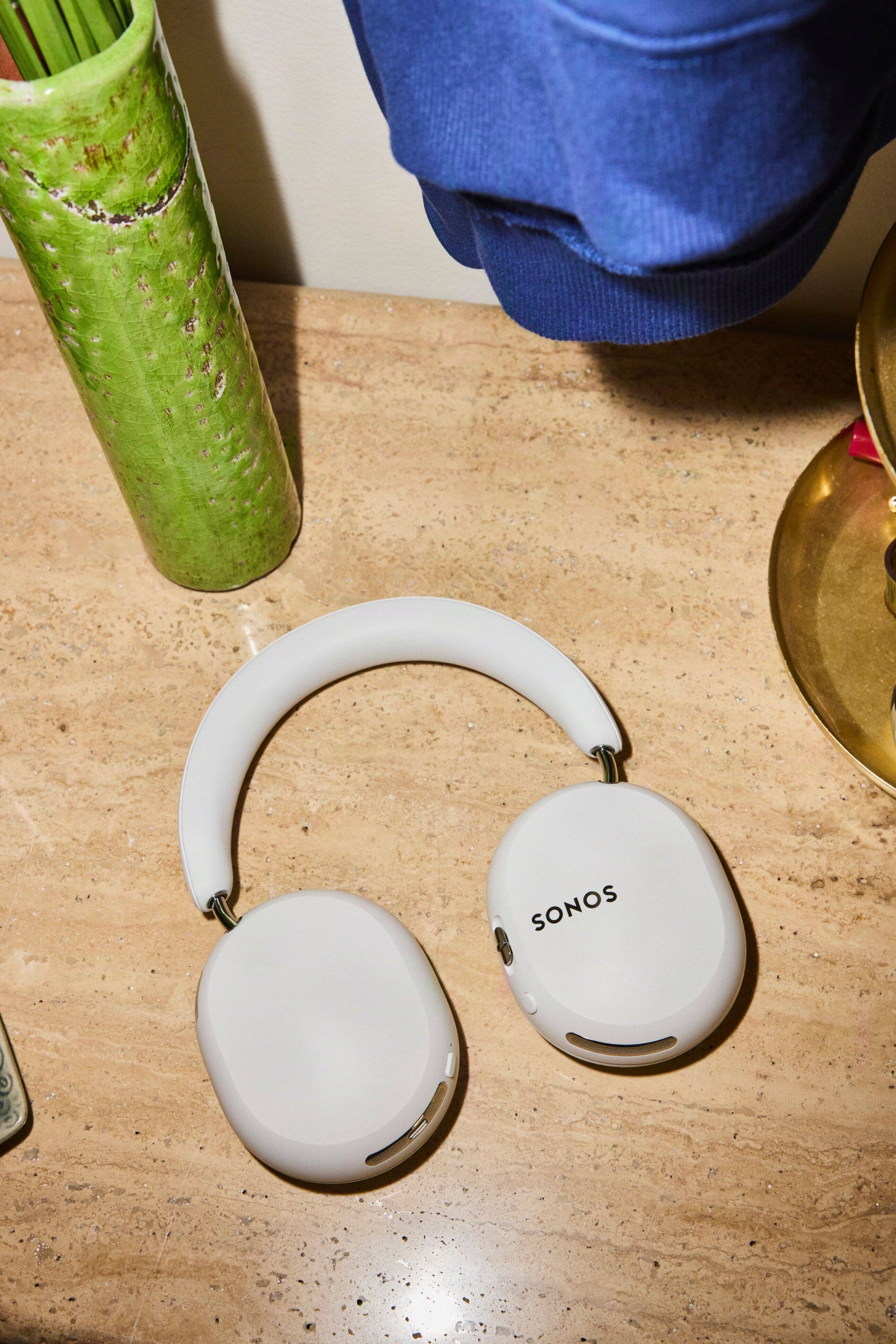 Alt View 12. Sonos - Ace Ultra Wireless Over-the-Ear Headphones with Active noise Cancellation - White.