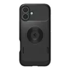 Front. Spigen - Slim Armor MagFit for Apple iPhone 16 - Black.