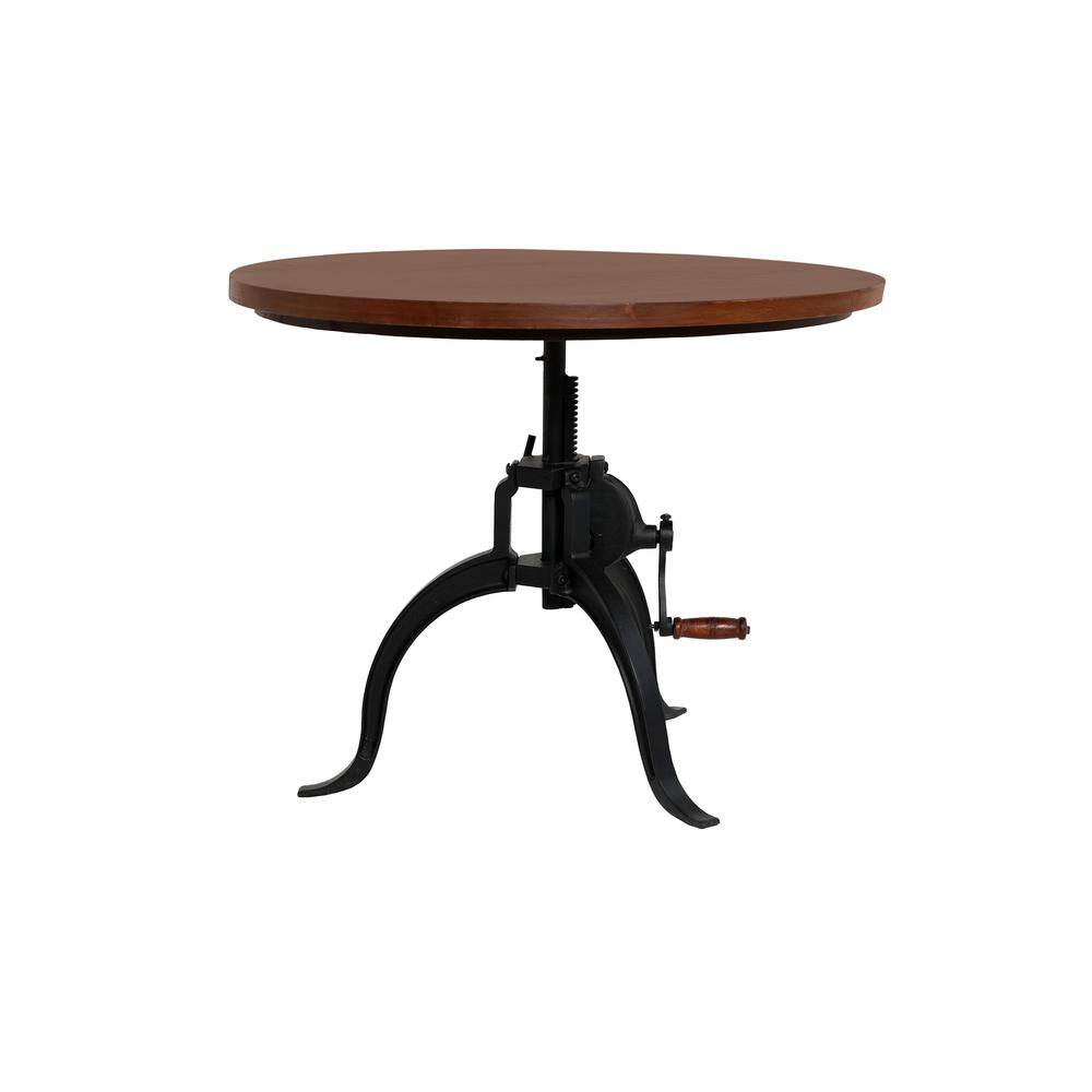 Alt View 1. Carolina Chair & Table - Riley Adjustable Height Rustic Coffee Table - Chestnut Top - Black Base - Brown.