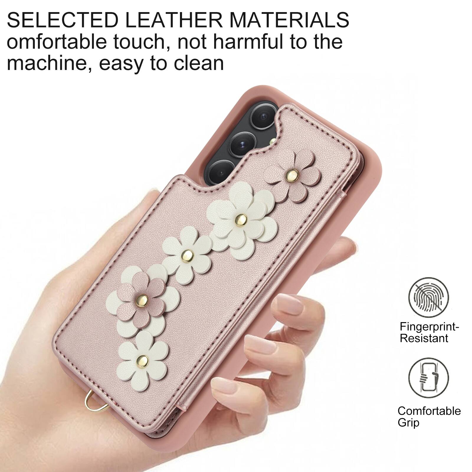 SELECTED LEATHER MATERIALS  
Comfortable touch, not harmful to the machine, easy to clean  
Fingerprint-Resistant  
Comfortable Grip