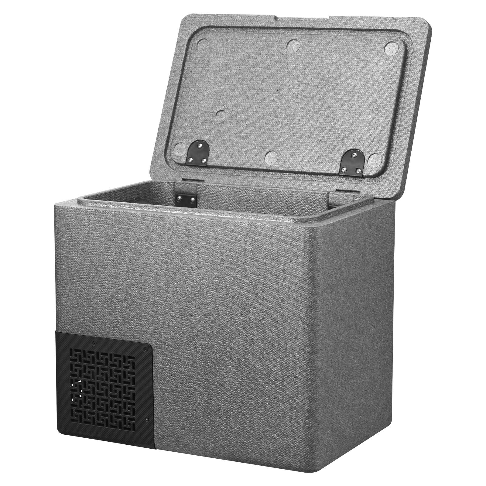 Alt View 5. VEVOR - 12 Volt Refrigerator, 21.1 QT/ 20L Car Fridge, Portable Ultra-Light EPP Freezer, APP Control Electric Compressor - Grey.
