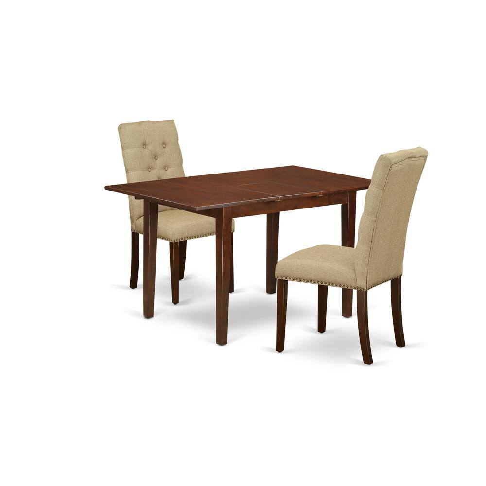 Back. East West Furniture - Dining Room Set Mahogany - Brown.