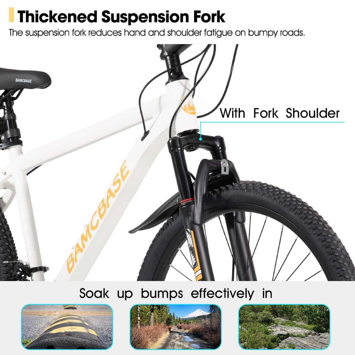 HILAND BAMCBASE Mountain Bike 26 inch, 21 Speed Aluminum Alloy MTB