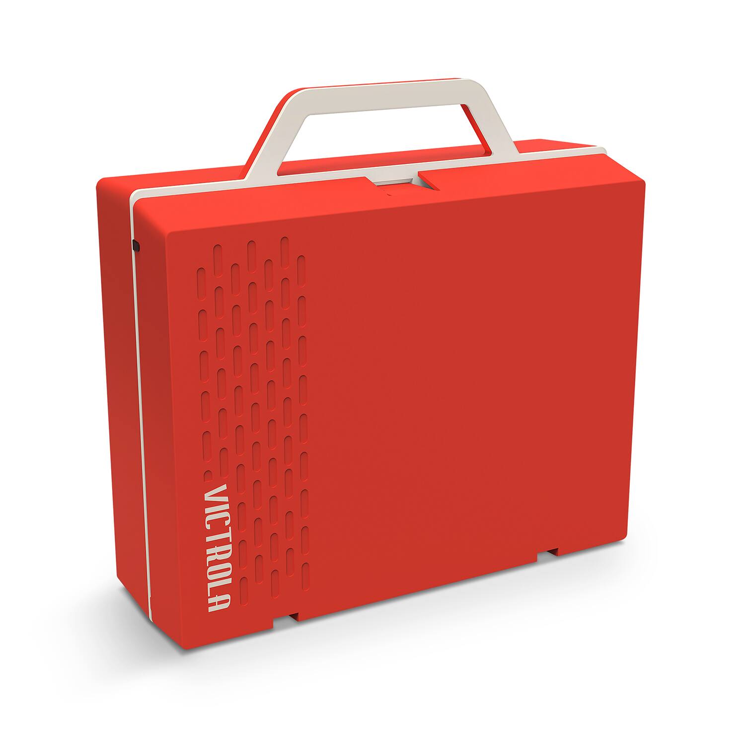 Alt View 12. Victrola - Re-Spin Sustainable Bluetooth Suitcase Record Player - Poinsettia Red.