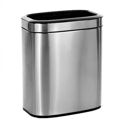 Front. Alpine Industries - Stainless Steel 5.3 Gallon Kitchen Indoor Trash Can - Stainless Steel.