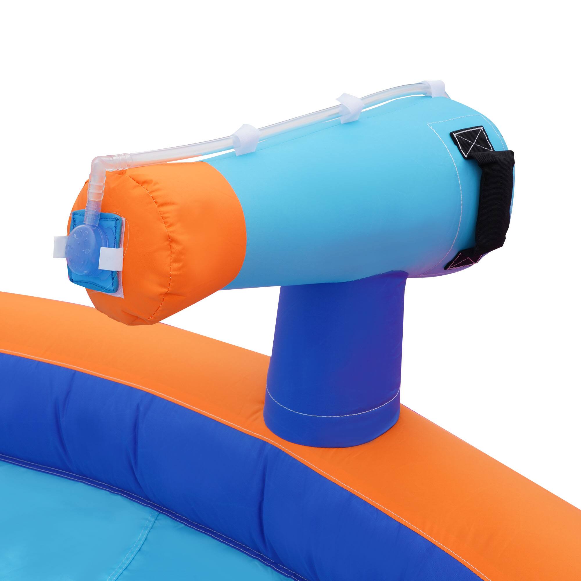 Alt View 5. Outsunny - Kids Inflatable Water Slide 4-in-1 Bounce House Water Park Jumping Castle with Water Pool, Slide, 2 Water Cannons.