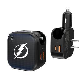 Keyscaper - Tampa Bay Lightning 2-in-1 USB A/C Charger - Black