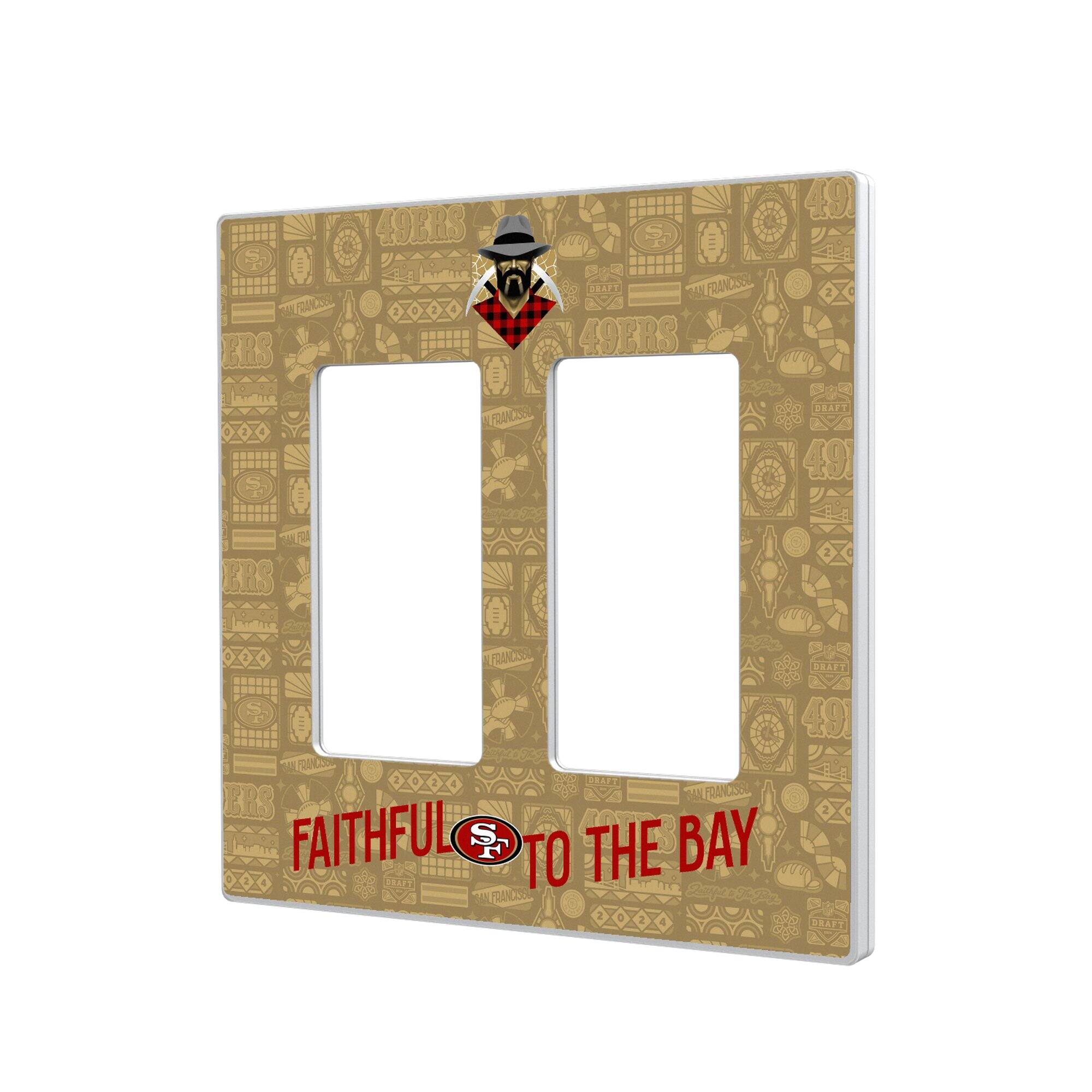 Keyscaper - San Francisco 49ers 2024 Illustrated Limited Edition Double Rocker Light Switch Plate - White price history on PriceWatchPro