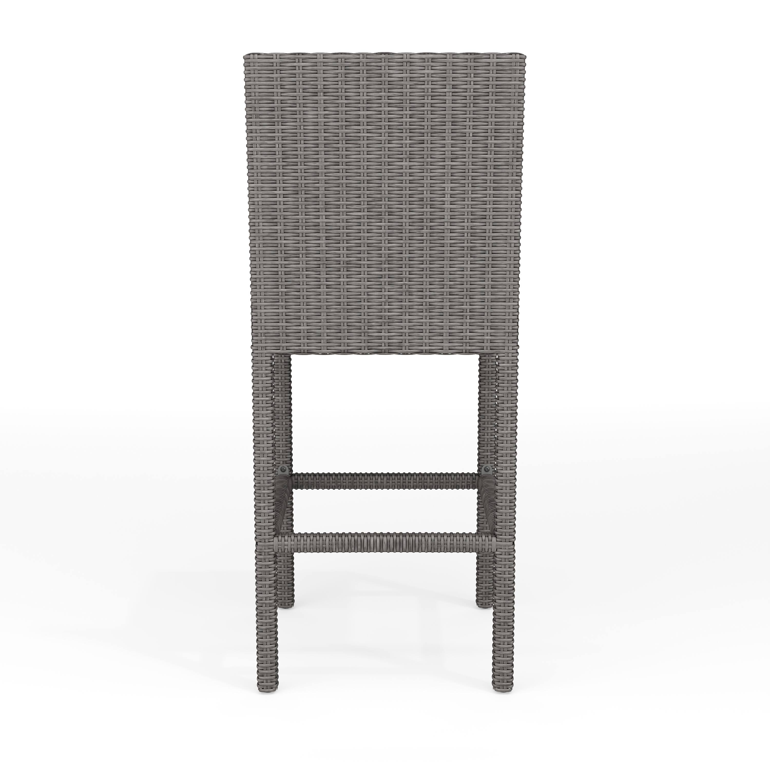 Alt View 7. Martha Stewart - Bedford 2PK Outdoor Rattan Wicker Bar Stools - Gray.