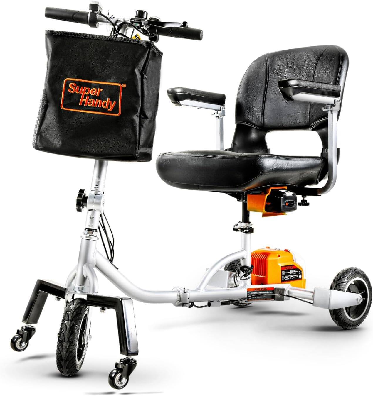 SuperHandy - Folding Mobility Scooter Plus - 48V 2Ah Battery System, Lightweight - Silver price history on PriceWatchPro