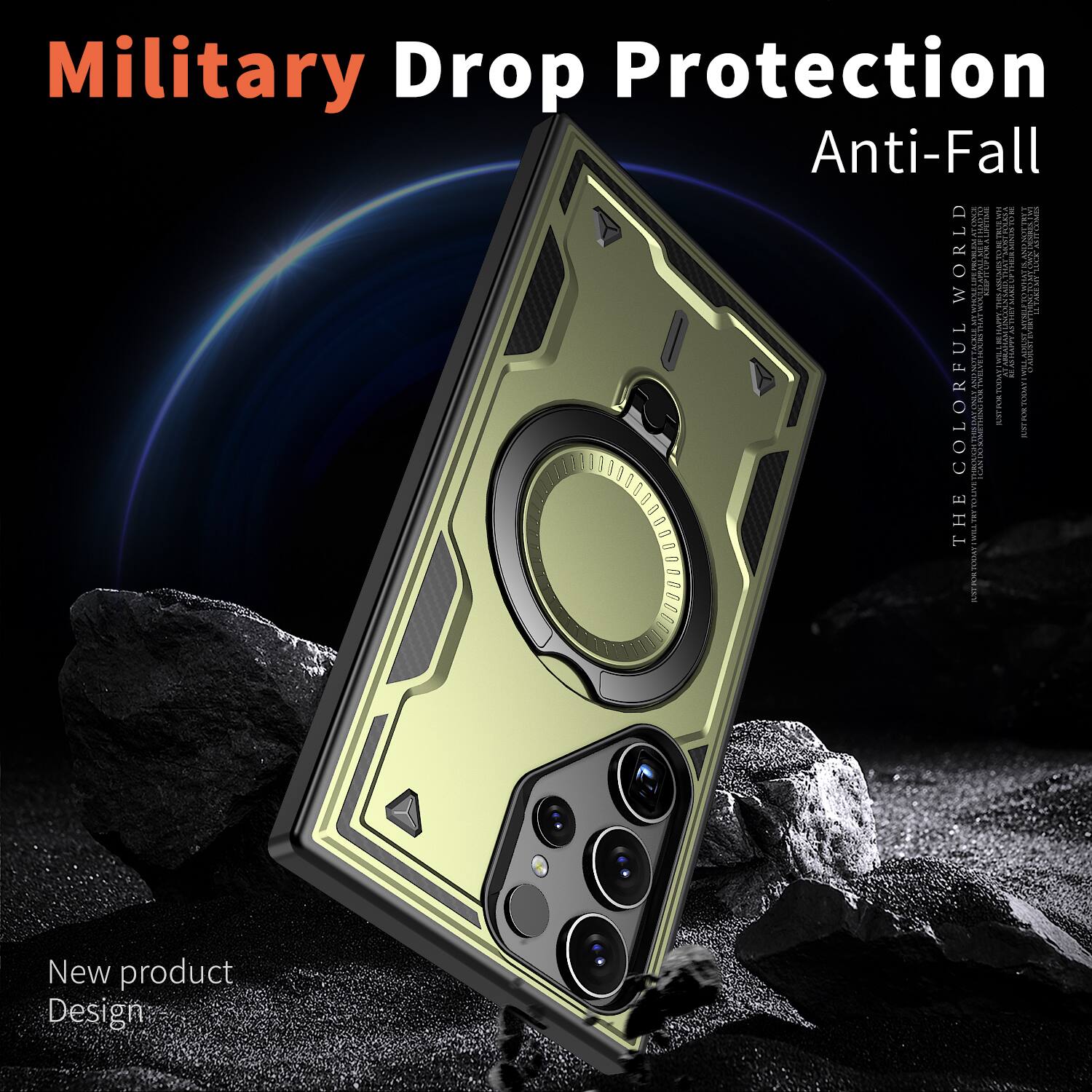 Military Drop Protection Anti-Fall

THE COLORFUL WORLD

New product Design