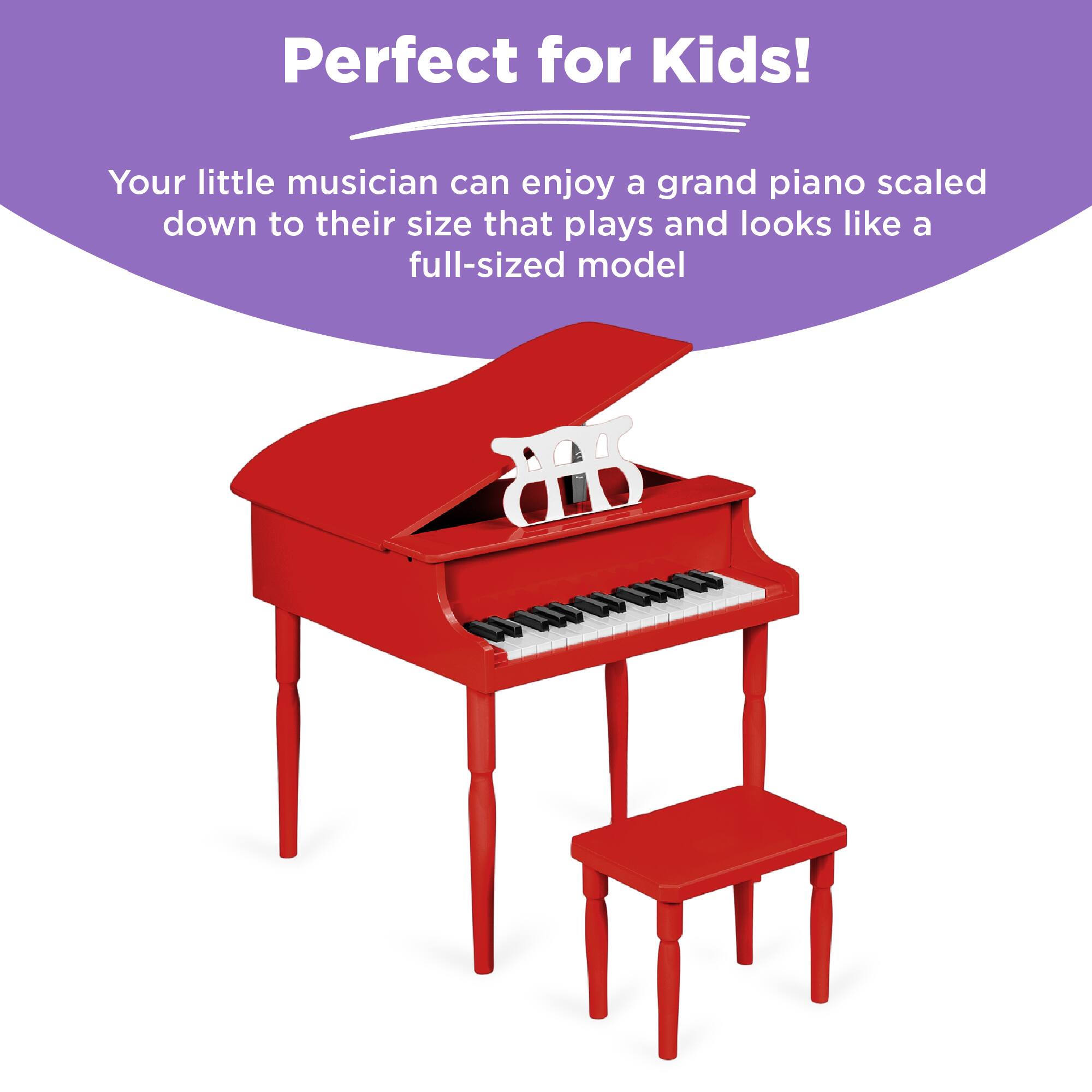 Perfect for Kids!

Your little musician can enjoy a grand piano scaled down to their size that plays and looks like a full-sized model.